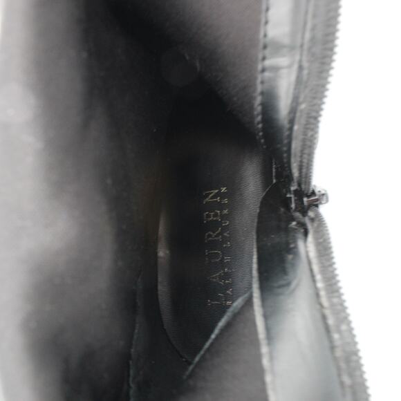 Ralph Lauren Riding Boots Womens 7 Black Leather Maryann Knee High Classic - Picture 13 of 13